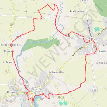 Trace GPS Plélo : De Plélo à Chatelaudren, itinéraire, parcours