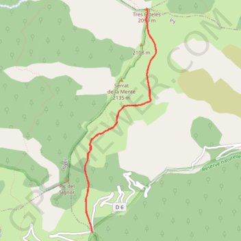 Trace GPS Pic de Tres Estrelles, itinéraire, parcours