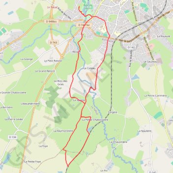 Trace GPS Bocages de Parthenay, itinéraire, parcours