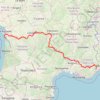 Trace GPS Traversée du sud de la France de Royan à Grasse, itinéraire, parcours