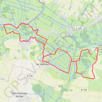 Trace GPS course_21km, itinéraire, parcours
