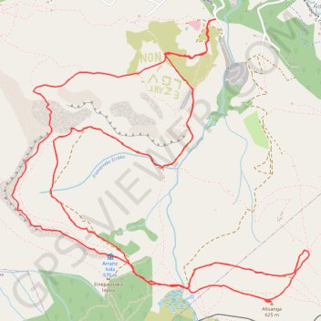 Trace GPS 2023/01/10 Ihitzelai (Miramar) et Altxanga en circuit depuis Ascain, itinéraire, parcours