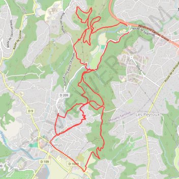 Trace GPS Plan Sarrain - Bois de la Mourrachone, itinéraire, parcours