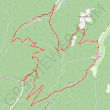 Trace GPS Mont Brian, itinéraire, parcours