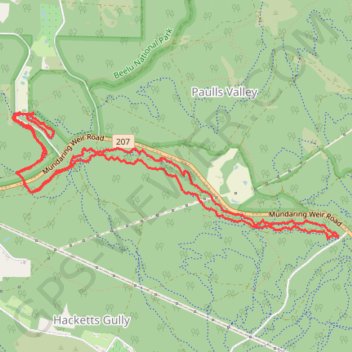 Trace GPS Kalamunda mtb green trails starting from camel farm, itinéraire, parcours