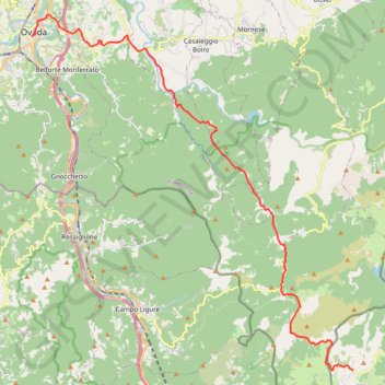 Trace GPS De Ceranesi à Ovada, itinéraire, parcours