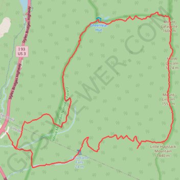 Trace GPS Mount Lafayette Loop, itinéraire, parcours