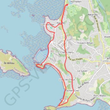 Trace GPS Trébeurden, itinéraire, parcours