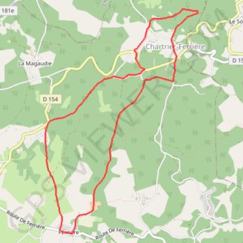 Trace GPS Circuit n°3 : Chartrier Maillet Ferrière, itinéraire, parcours