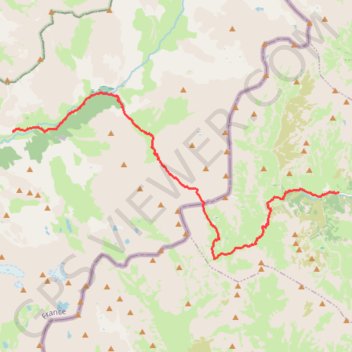 Trace GPS Val Maira - Chambeyron J5 - Ref. Melezé - Maljasset, itinéraire, parcours