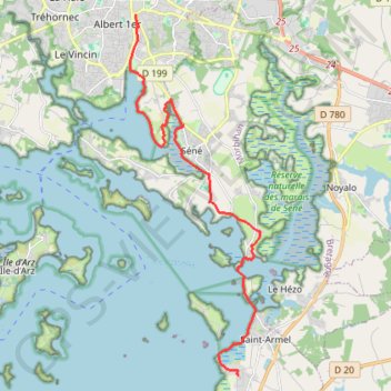 Trace GPS Vannes Lasné, itinéraire, parcours