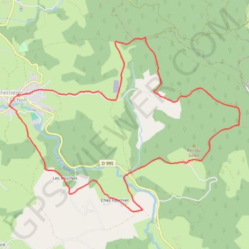 Trace GPS Randonnée en boucle depuis Ferrières-sur-Sichon (Allier), itinéraire, parcours
