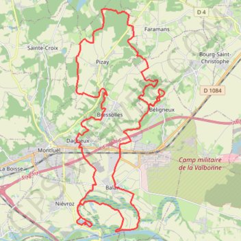 Trace GPS Entre Rhone et Val cottey, itinéraire, parcours
