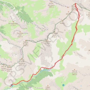 Trace GPS Tête de Longet, itinéraire, parcours
