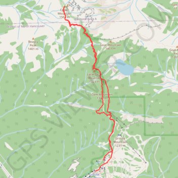 Trace GPS Crown Mountain, itinéraire, parcours