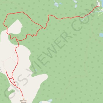 Trace GPS Maligne Lake - Bald Hills, itinéraire, parcours