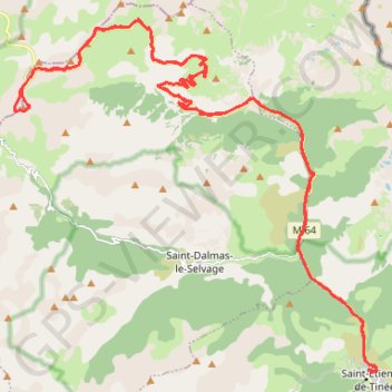 Trace GPS Col de la Bonette au départ de Saint Etienne, itinéraire, parcours