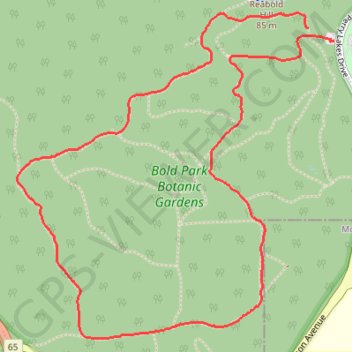 Trace GPS Bold Park - Zamia Track, itinéraire, parcours