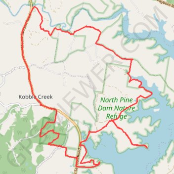 Trace GPS Kobble Creek - North Pine Dam, itinéraire, parcours