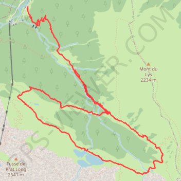 Trace GPS Lac Vert - Vallée du Lys - Bagnères-de-Luchon, itinéraire, parcours