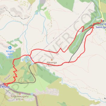 Trace GPS La Rhune en boucle depuis le Col de Saint-Ignace, itinéraire, parcours