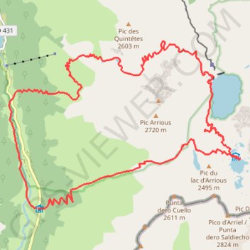 Trace GPS Balade lac d'artouste, itinéraire, parcours