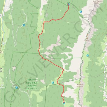 Trace GPS Vercors Trièves-Jasse du Pay à la Cabane de Carrette, itinéraire, parcours
