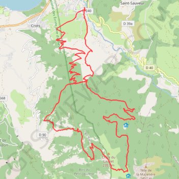 Trace GPS Crête du Lauzet, itinéraire, parcours