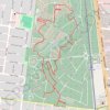 Trace GPS Paths and highways in Fawkner Memorial Park, itinéraire, parcours
