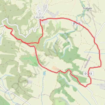 Trace GPS Laurac-Montalivet, itinéraire, parcours