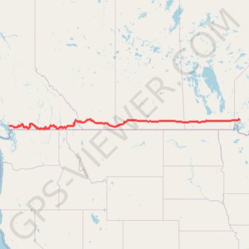 Trace GPS Départ - Alberta, itinéraire, parcours