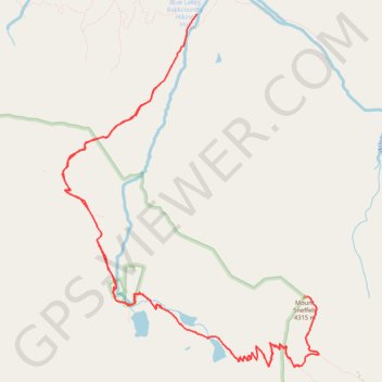 Trace GPS Mount Sneffels via Blue Lakes, itinéraire, parcours