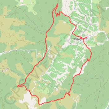 Trace GPS Valvignères, itinéraire, parcours