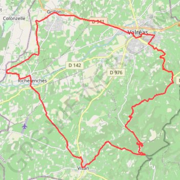 Trace GPS Tour de l'Enclave - Valréas, itinéraire, parcours