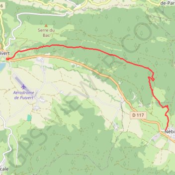Trace GPS De Puivert à Nébias, itinéraire, parcours
