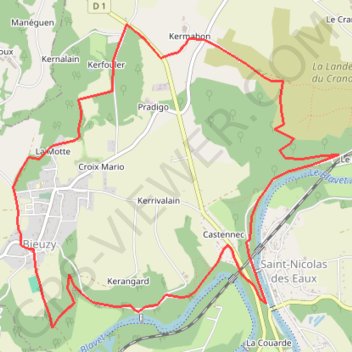 Trace GPS Circuit de Castennec, itinéraire, parcours