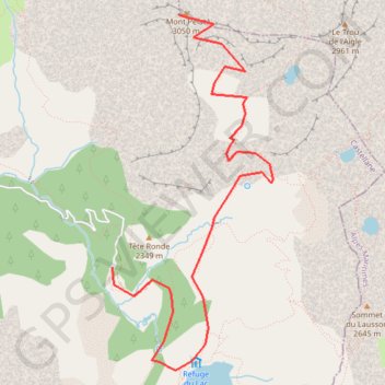 Trace GPS Mont Pelat, itinéraire, parcours