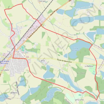 Trace GPS Dombes - Etang des Vavres, itinéraire, parcours