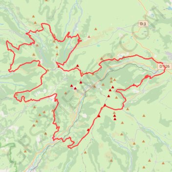 Trace GPS Tour des Volcans du Cantal, itinéraire, parcours