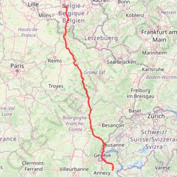 Trace GPS Megève - Ohain, itinéraire, parcours