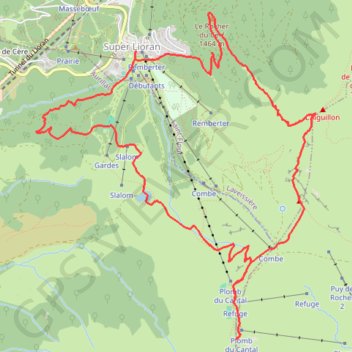 Trace GPS Le Lioran - Sentier des burons, itinéraire, parcours