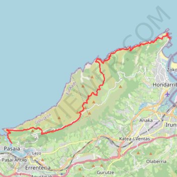 Trace GPS Hondarribia - Pasaia, itinéraire, parcours
