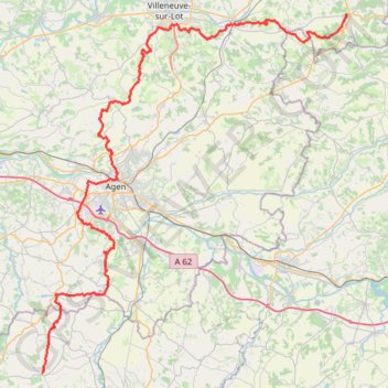 Trace GPS GR652 De Tournon-d'Agenais (Lot-et-Garonne) à La Romieu (Gers), itinéraire, parcours