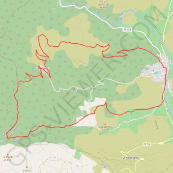 Trace GPS Salagou - Les Crozes, itinéraire, parcours