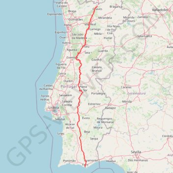 Trace GPS Estrada Nacional 2 'Faro a Chaves' (EN2) Traçado Completo, itinéraire, parcours