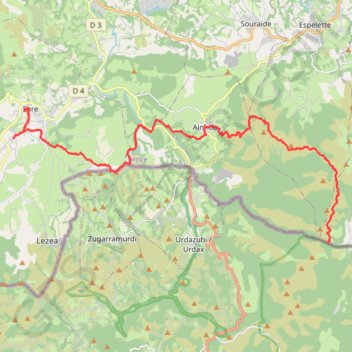 Trace GPS 2022-08-11 de 06h5906 a 15h5250 - Rando Sare à Col des veaux - GT820, itinéraire, parcours