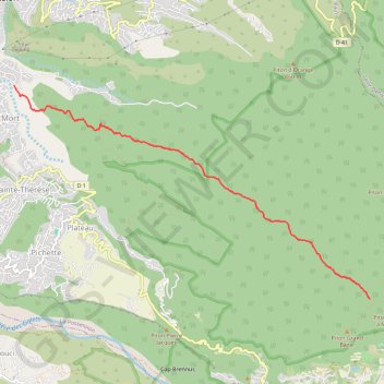 Trace GPS Grande montée du sentier Joncourt, itinéraire, parcours
