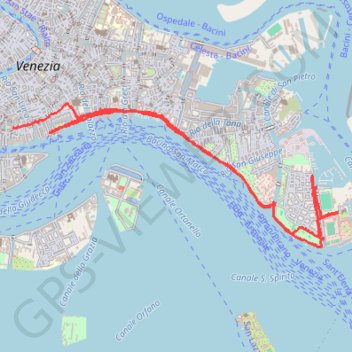 Trace GPS Venise, Italie : un parcours de course à pied, itinéraire, parcours