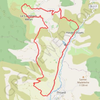 Trace GPS VTT_SEYNE-25- thoard fontbelle 18.10 km 660 m d+, itinéraire, parcours