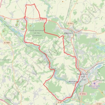 Trace GPS Randonnée des Forges - Montataire, itinéraire, parcours